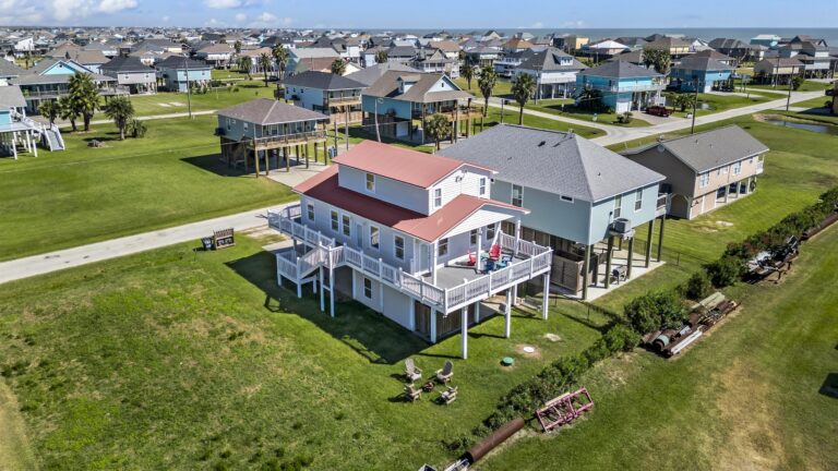 Back Porch of a vacation rental in Crystal Beach Texas