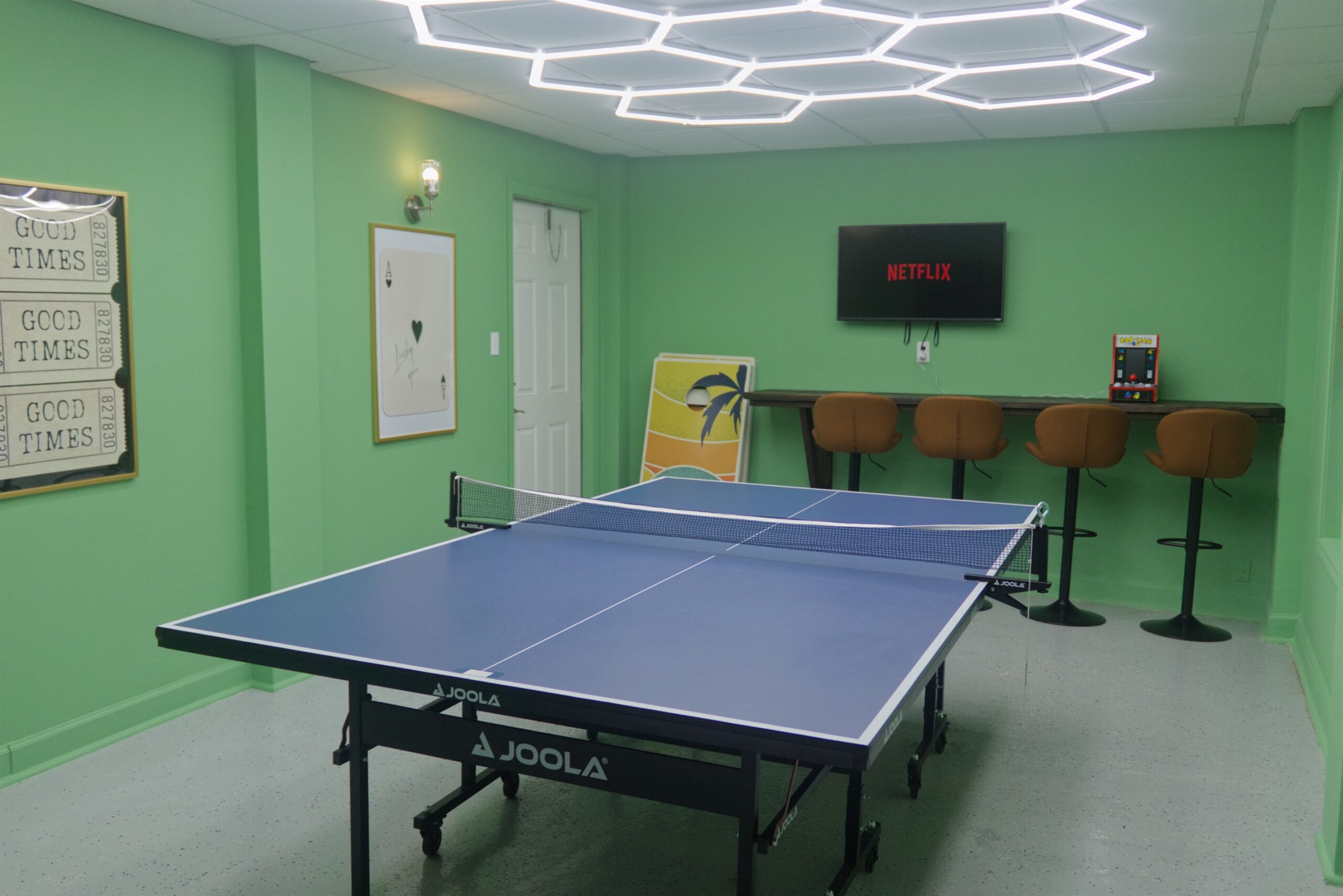 Vacation Rental Game Room in Crystal Beach Texas