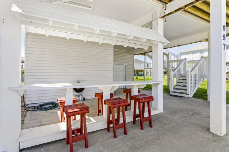 tiki bar under the back porch
